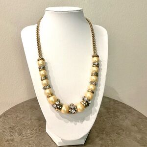 Gold & Pearl necklace with stones